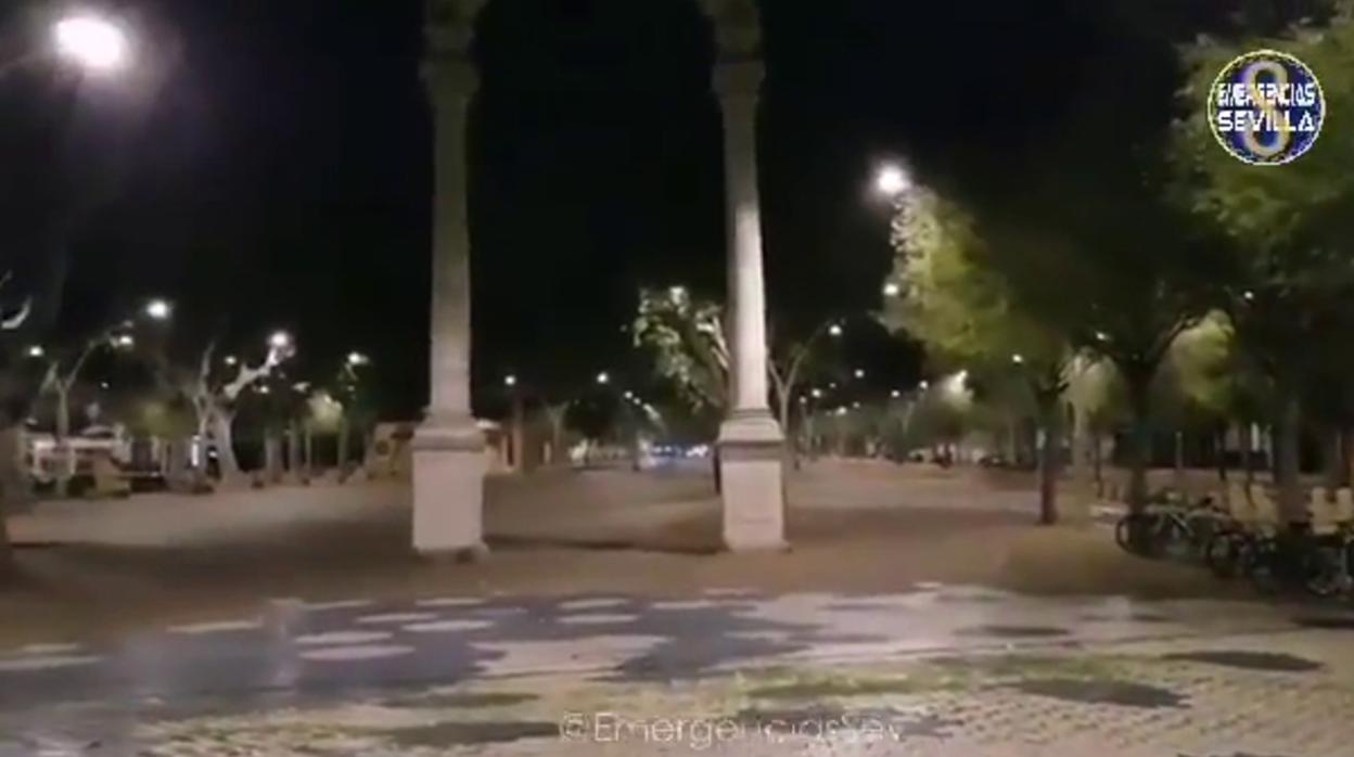 La Alameda de Hércules, completamente vacía