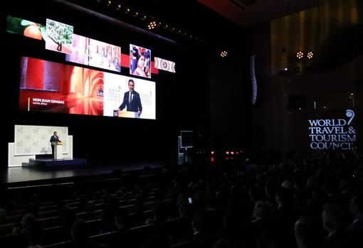 Espadas, en su intervención final de la cumbre del WTTC de 2019