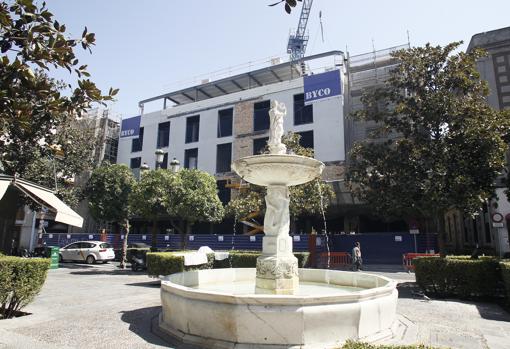 Imagen del estado actual de las obras del hotel