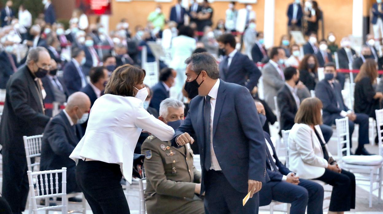 Juan Espadas y Susana Díaz, el pasado miércoles en el homenaje a Manuel del Valle