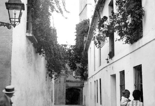 La calle Judería en el año 1930