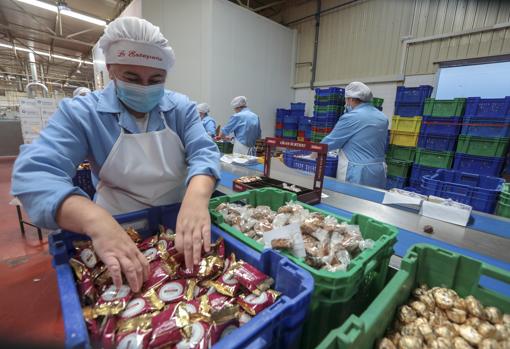 Preparación de estuches de polvorones y mantecados