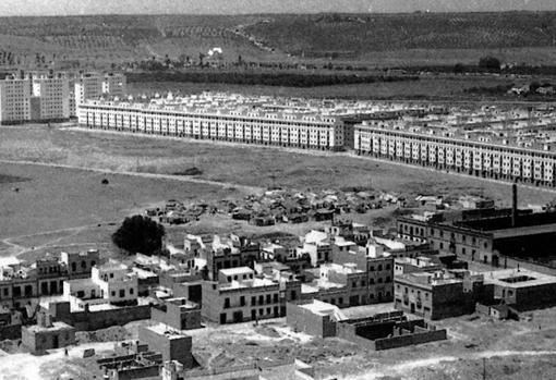 Vista aéra del Barrio del Tardón, en Triana