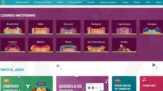 La web de la UEFA 'pinta' el estadio de la Cartuja como un campo de entrenamiento