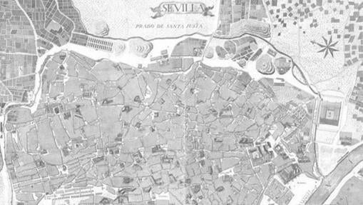 Plano de Sevilla de Pablo de Olavide de 1771