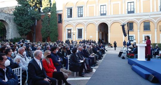 Ambiente del Patio de la Montería durante el acto de este miércoles