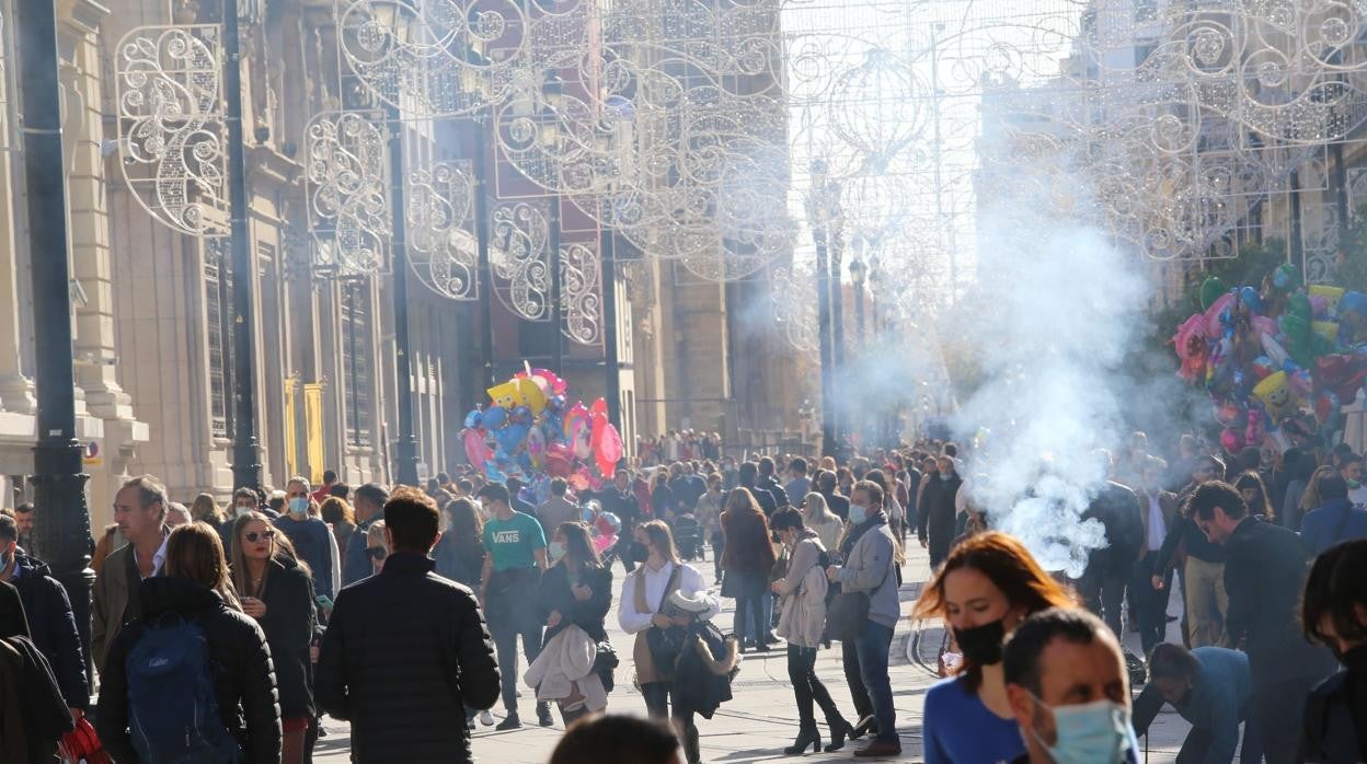 Ambiente en la avenida de la Constitución