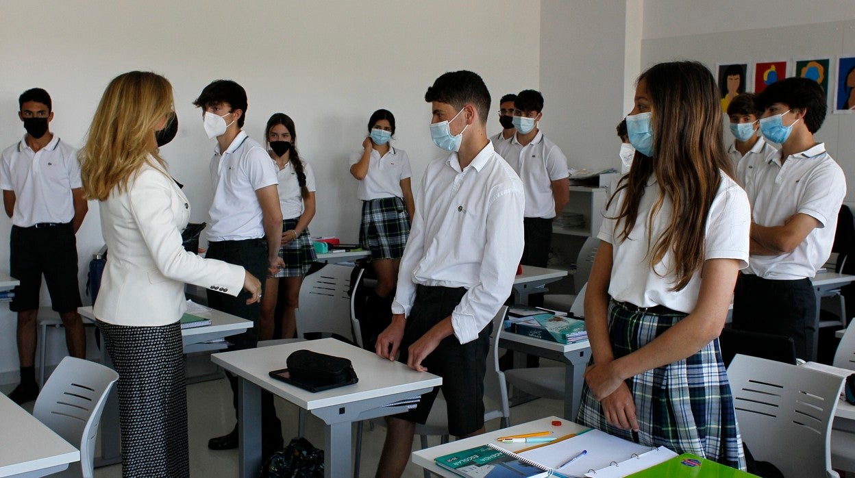 Una clase en el colegio CEU San Pablo