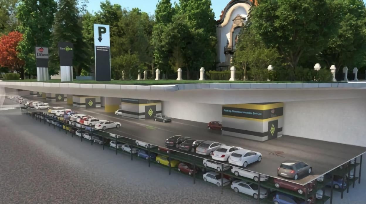 Recreación del futuro aparcamiento subterráneo de Marqués de Paradas