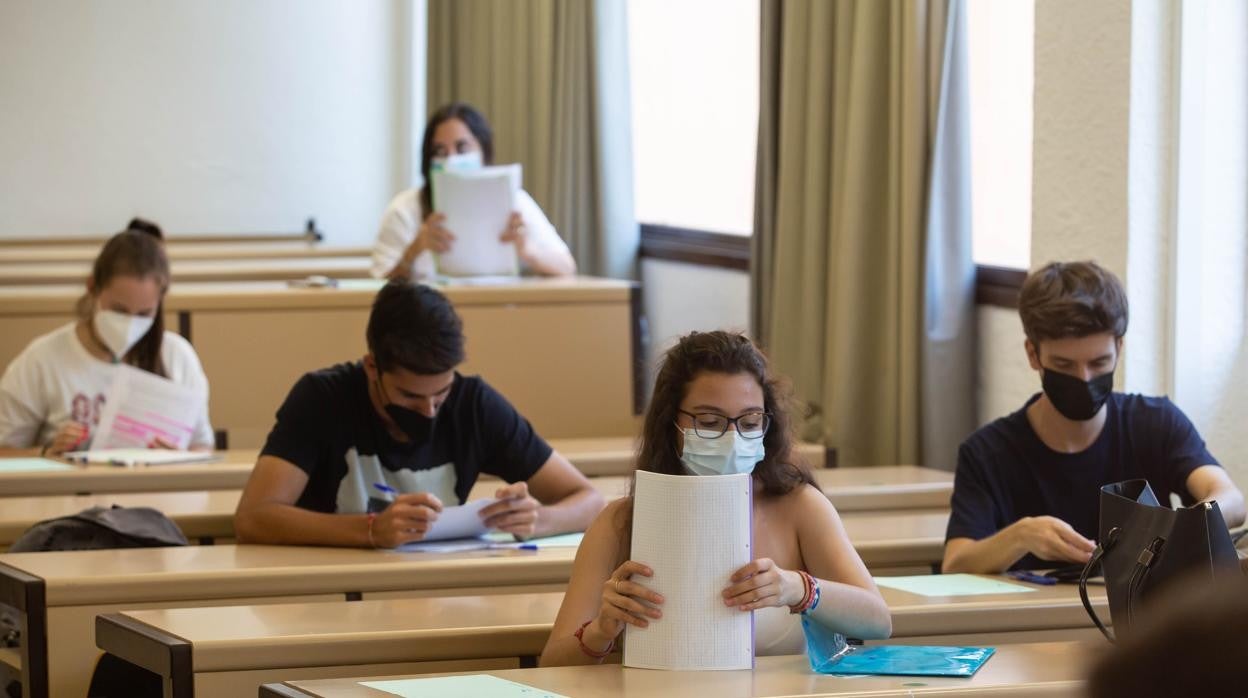 Un examen de Selectividad el pasado año