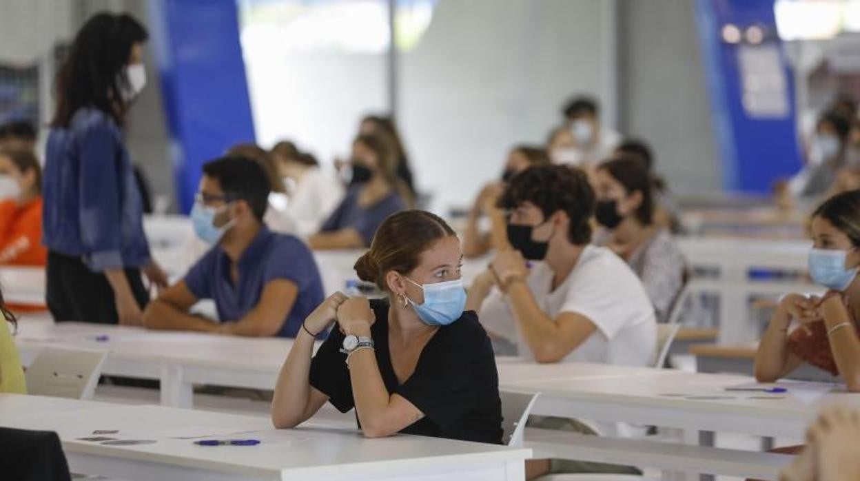 Sobre estas líneas un examen de Selectividad del pasado año