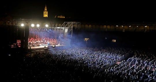 Vista aérea del multitudinario concierto de José Manuel Soto