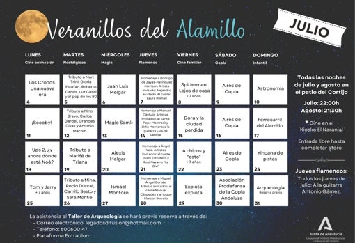 La música, la magia y el cine, ejes centrales de la nueva edición de los Veranillos del Alamillo