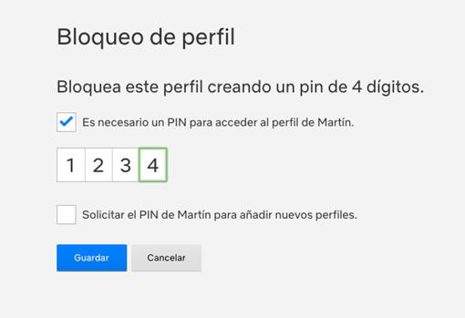 Cómo proteger tu perfil de Netflix con un PIN