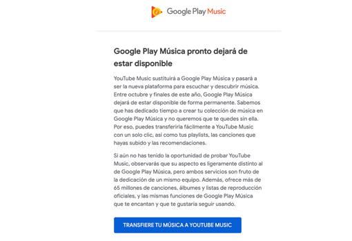 Cómo pasar tu colección de Google Play Música a YouTube Music
