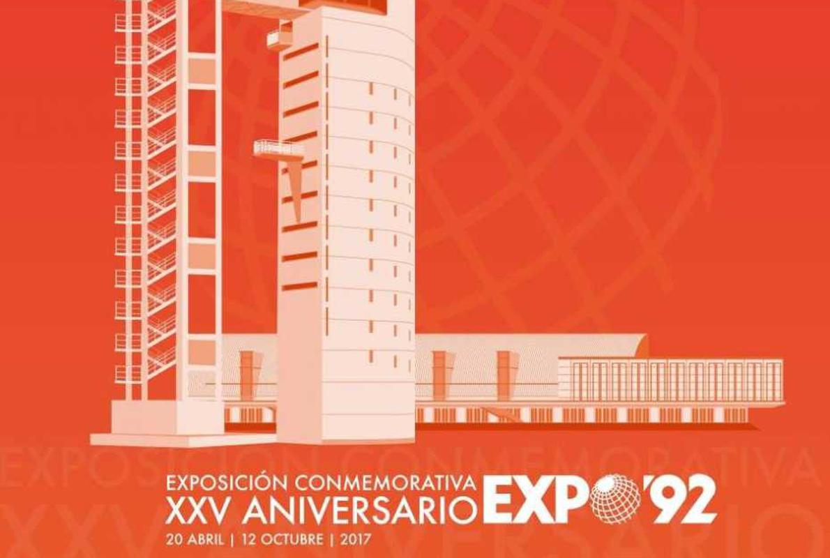 Cartel de la Exposición Conmemortativa del 25 aniversario de la Expo 92