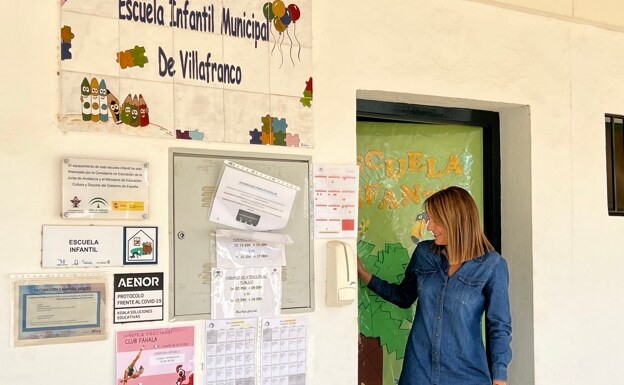 Rocío Serrano en la Escuela Infantil de Villafranco