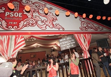 Así se reparten los cinco módulos de la caseta que perdió el PSOE en la Feria de Sevilla
