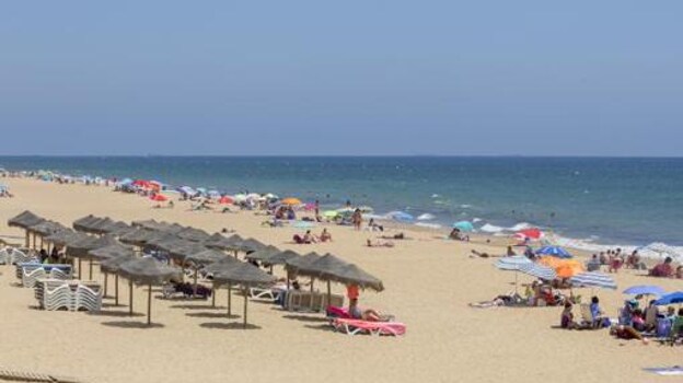 Playa de Punta Umbría en la provincia de Huelva