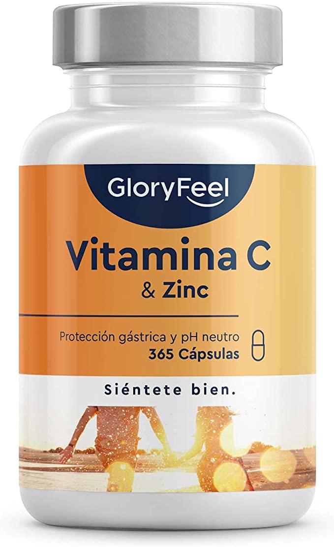 Frasco de cápsulas de vitamina C