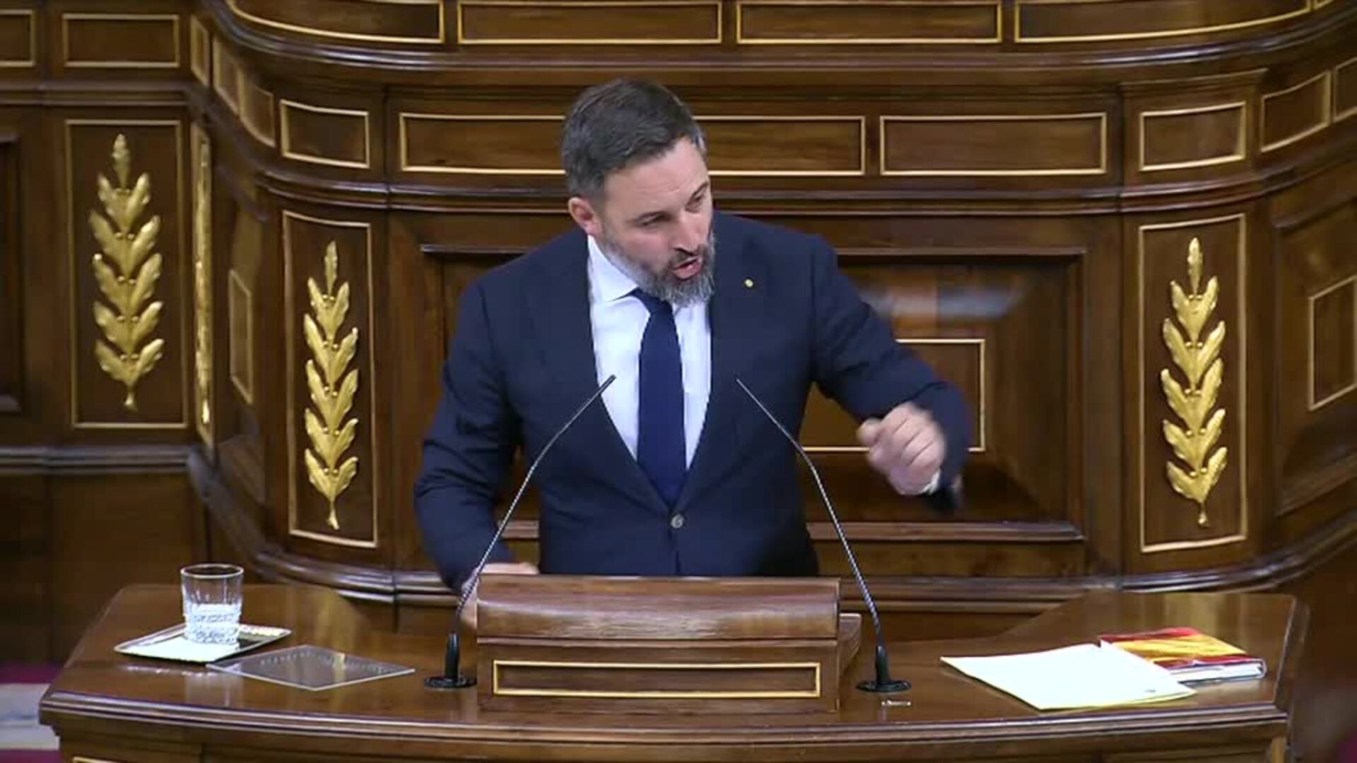 Abascal a Sánchez: "Decía usted que había que cerrar el Ministerio de Defensa y ahora asume la propuesta de VOX de subir su gasto"