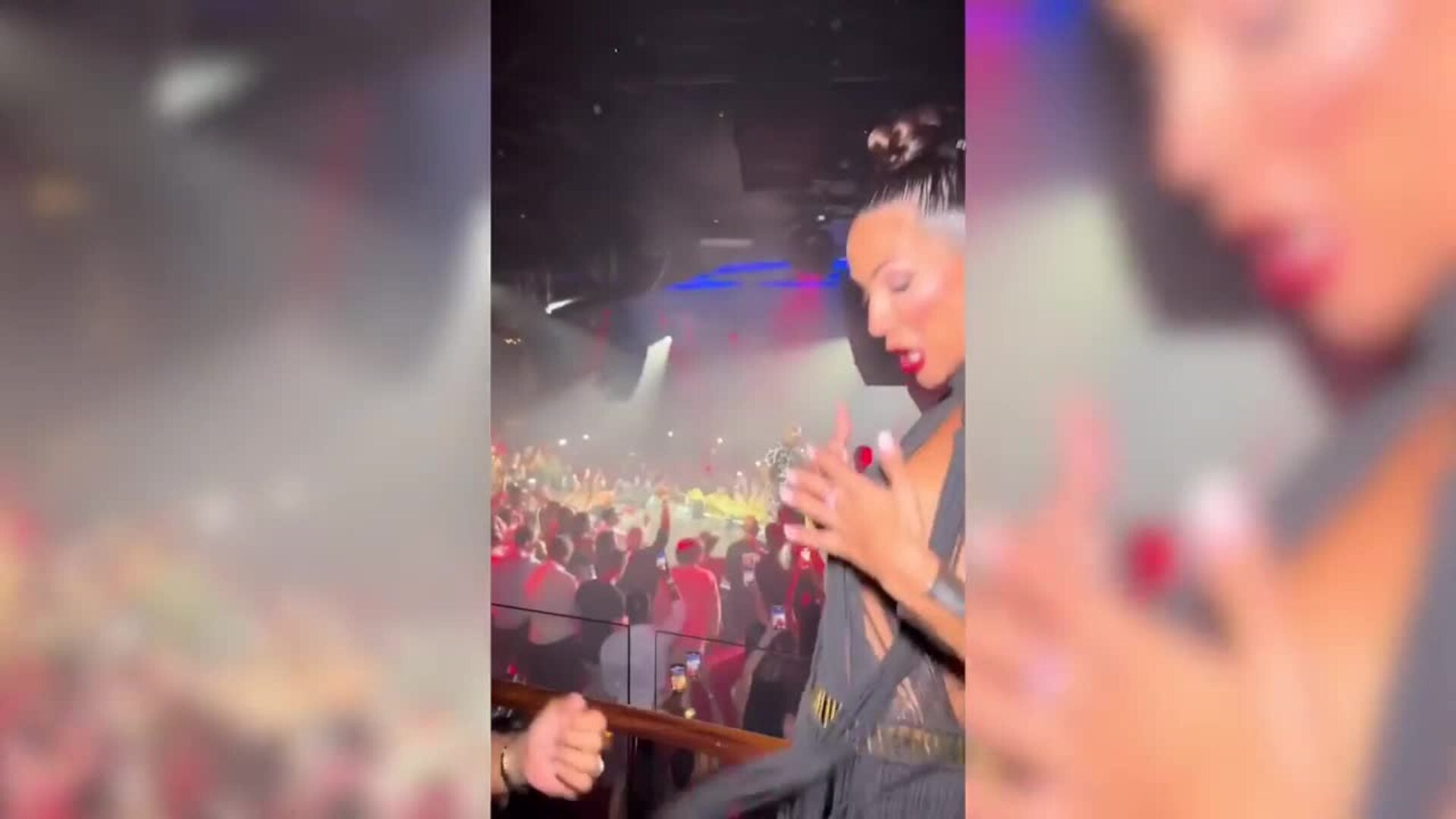 Tamara Gorro y Ezequiel Garay, muy enamorados en el concierto de Maluma