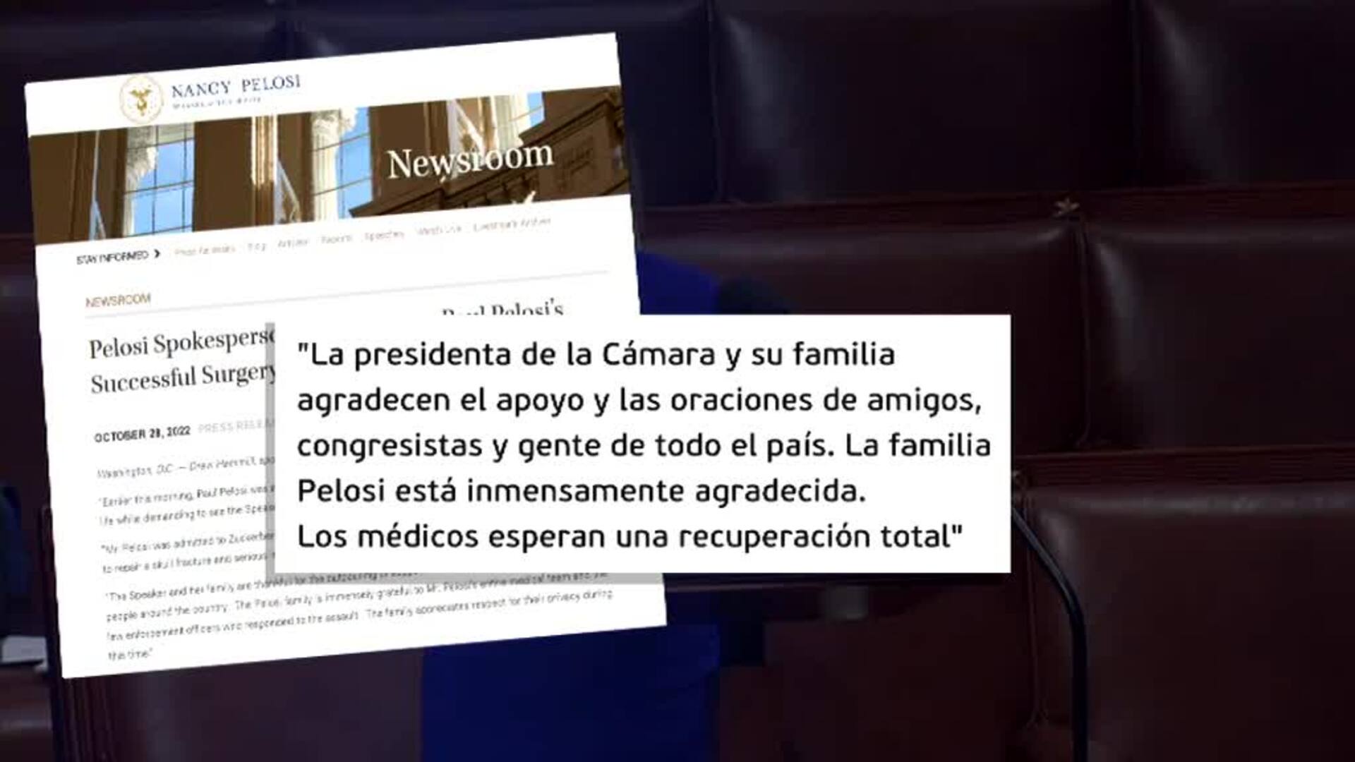 El marido de Nancy Pelosi, operado con éxito