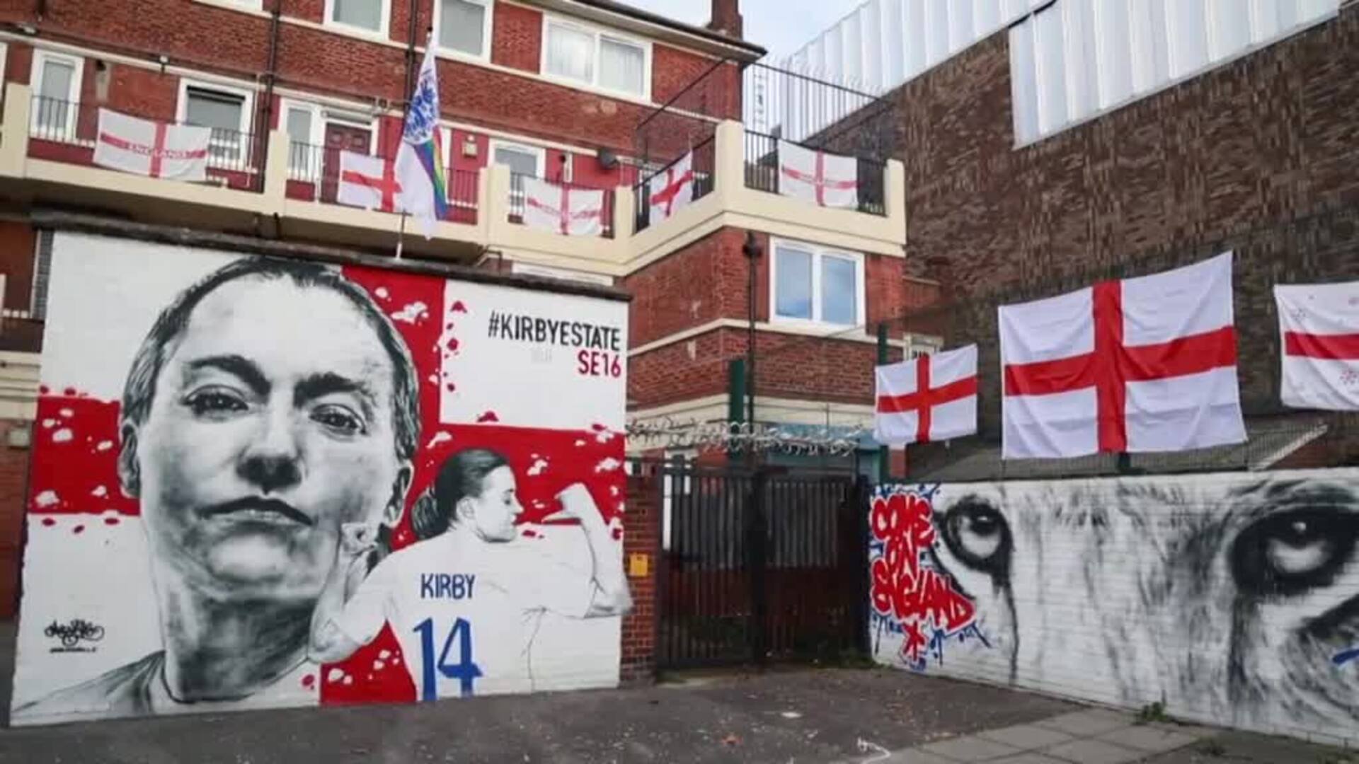 Los balcones se engalanan para los cuartos de final en Londres