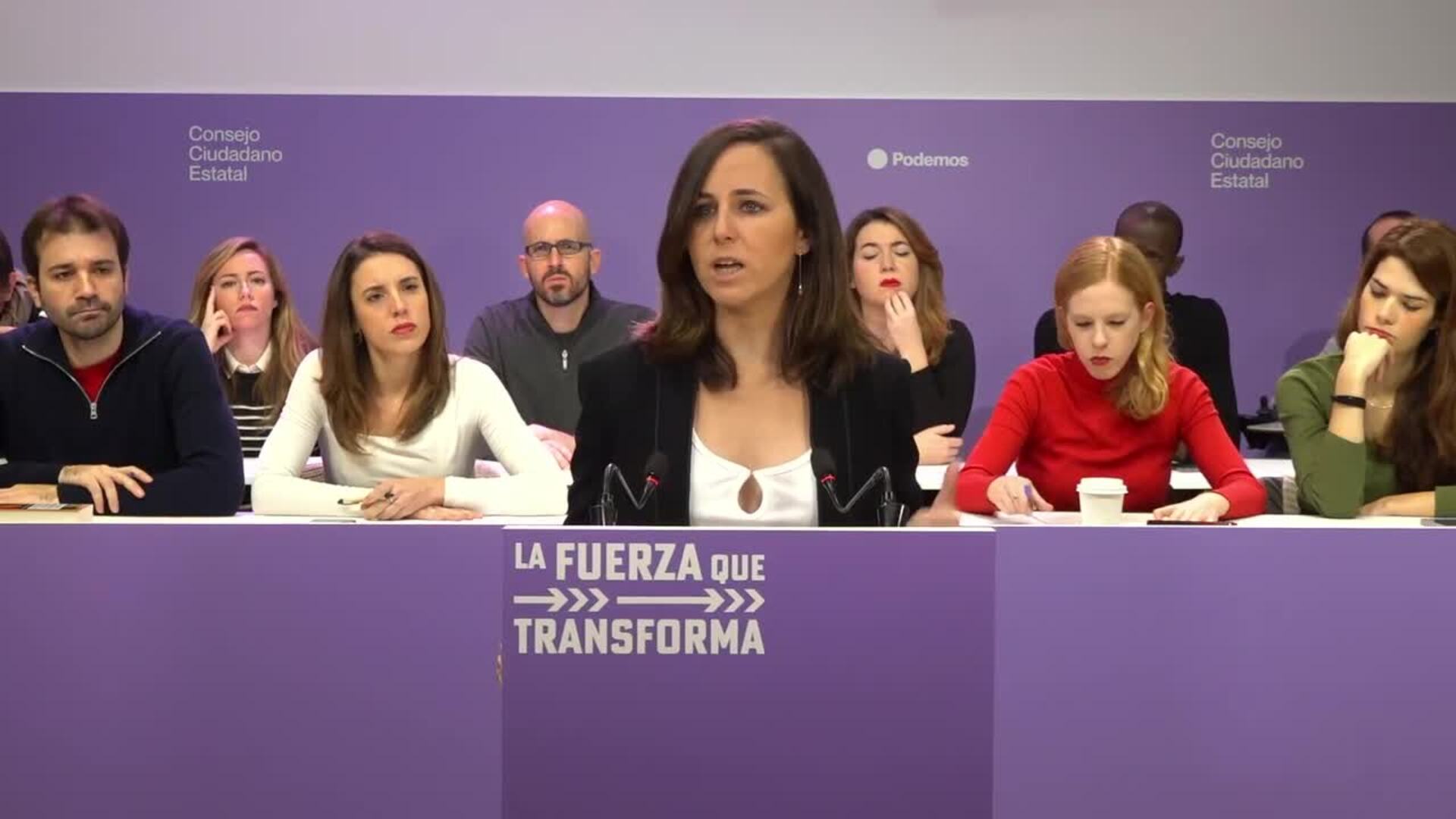 Belarra denuncia el "recrudecimiento de la estrategia golpista" de la derecha judicial