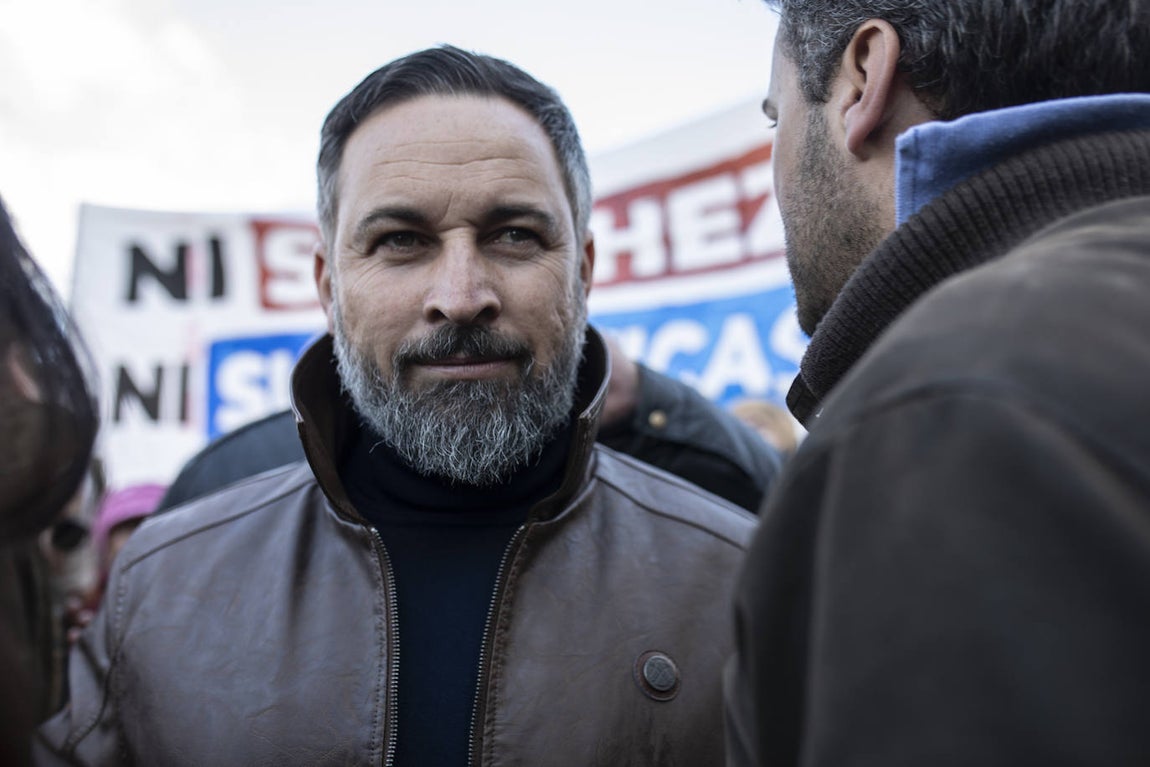 El líder de Vox, Santiago Abascal