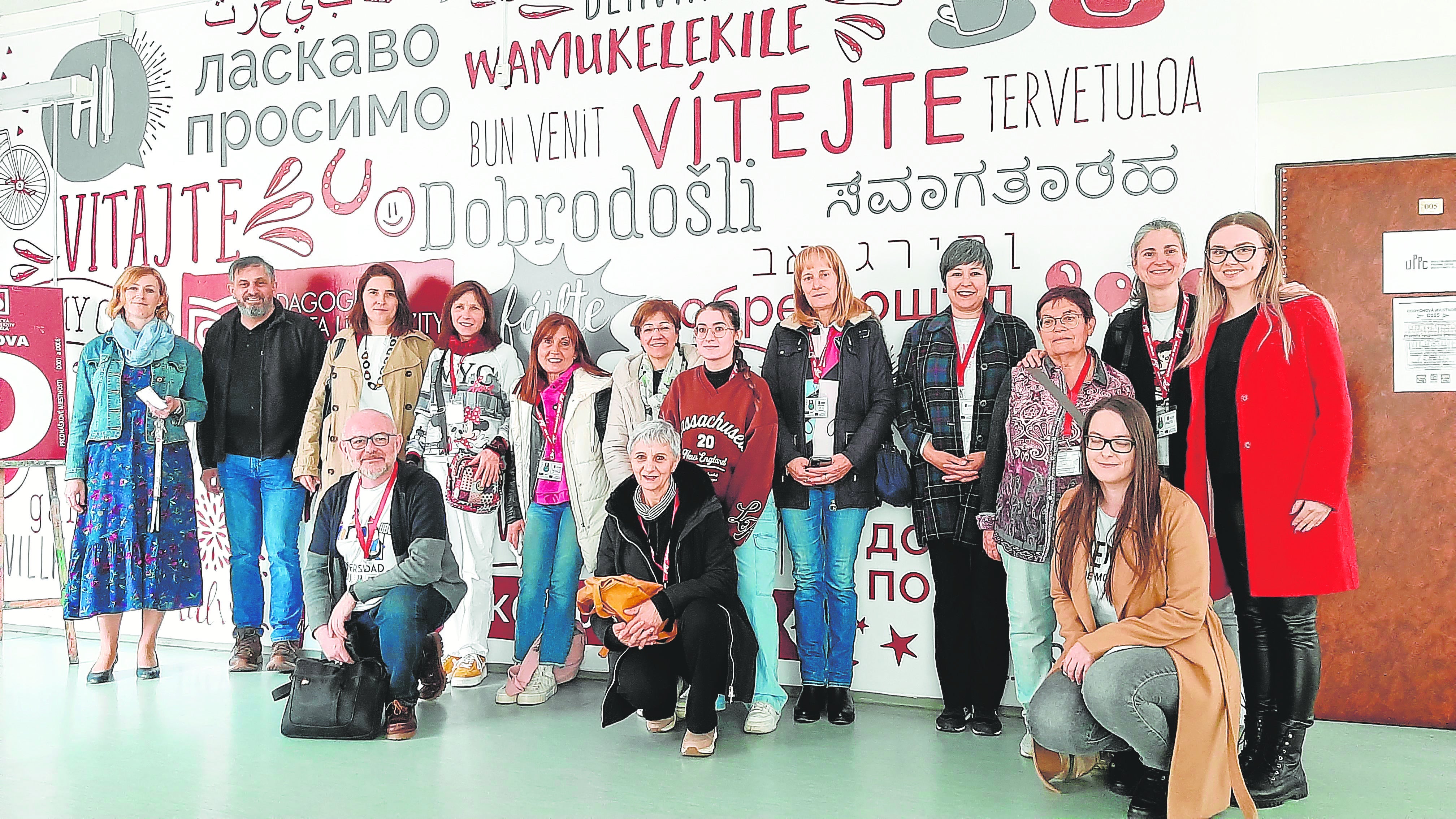 Estudiantes de la universidad de la experiencia de Burgos durante su estancia en Eslovaquia