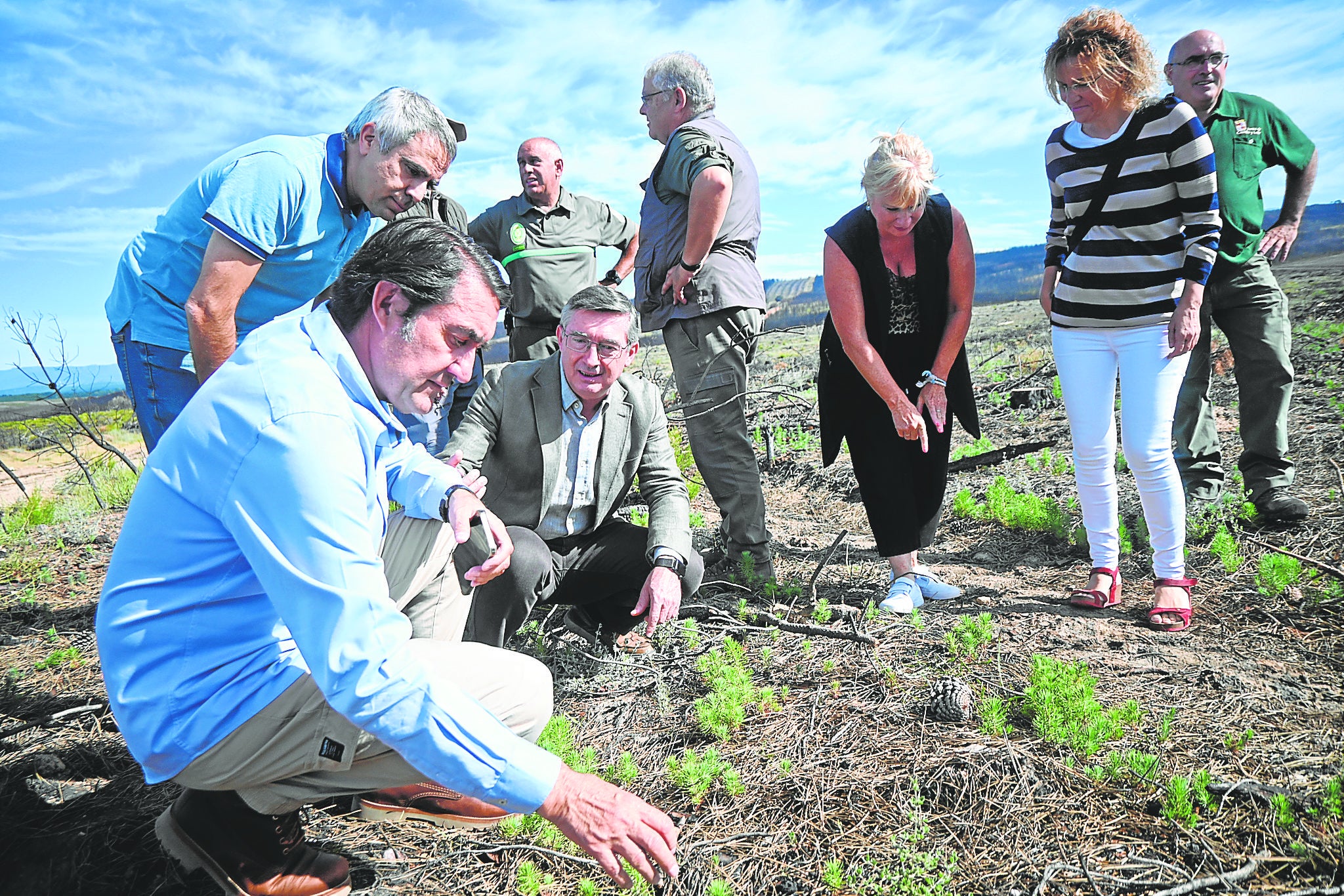 Suárez-Quiñones y Arranz, ayer en Villardeciervos (Zamora)