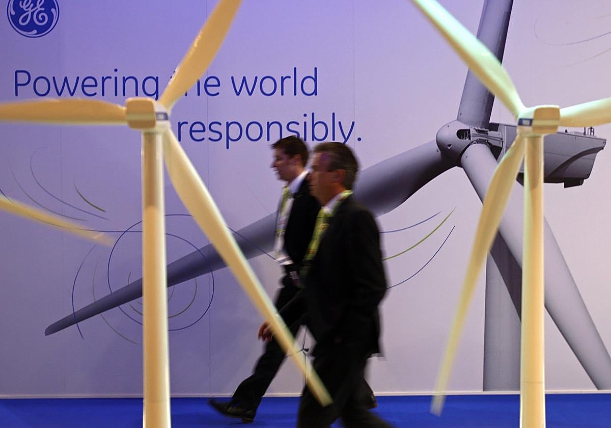 Exposición en Europa de aerogeneradores.