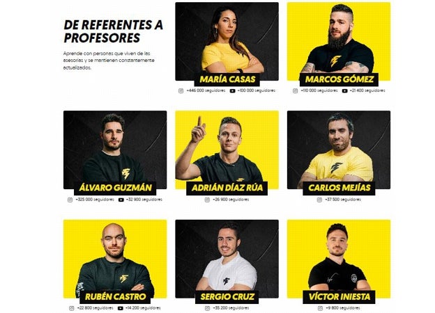 Parte del profesorado de Fit Generation