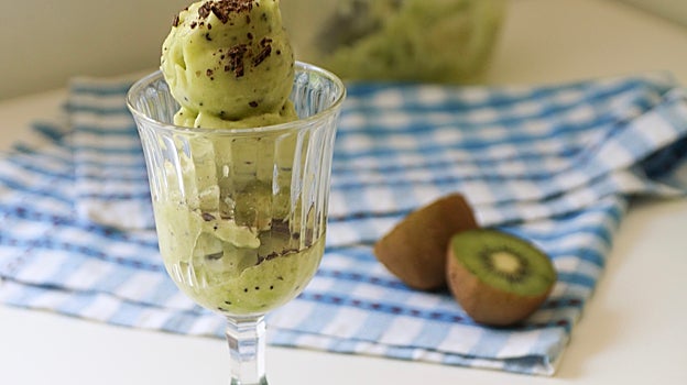 Sorbete de kiwi y manzana.