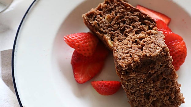 Bizcocho de avena y plátano.