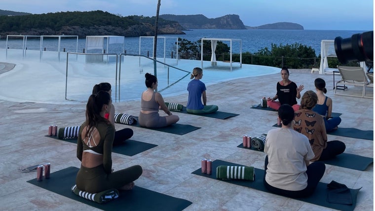 Durante una clase de Yoga Soul con Ale Llosa.