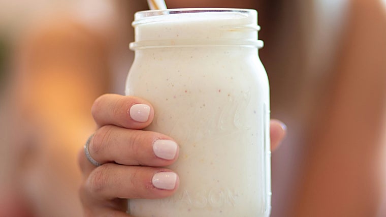 Batido de frutas y verduras.