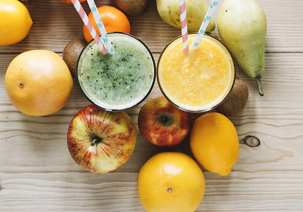 Tres recetas de batidos de frutas.