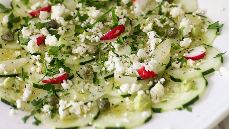Carpaccio de pepino.