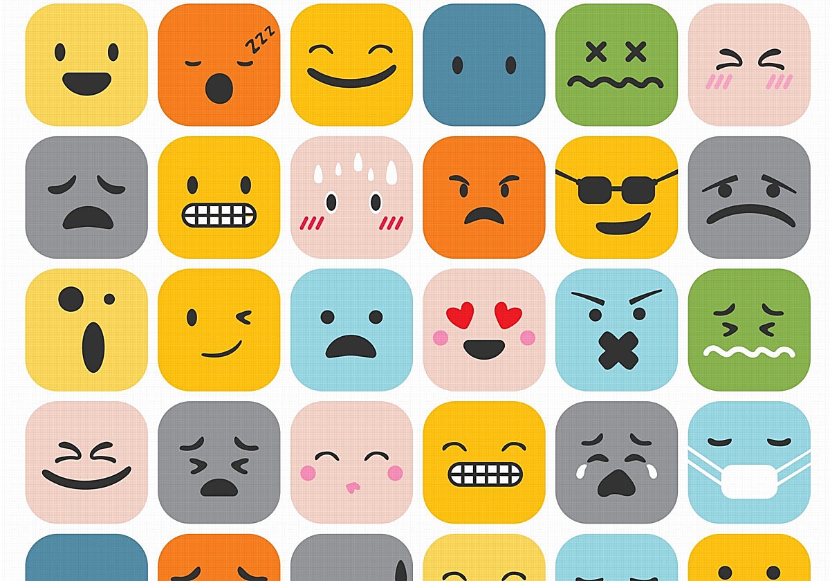 Emojis que representan emociones.