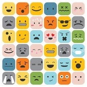 Emojis que representan emociones.