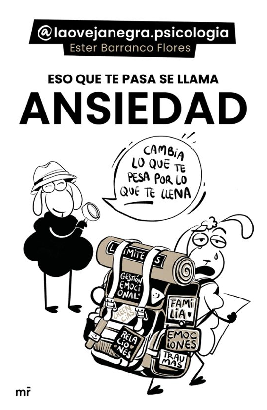 ¿Sabes ponerle nombre a todo eso que te pasa? ¿Te falta el aire cuando piensas en el futuro? ¿Te cuesta tomar decisiones por temor a lo que pueda pasar? ¿Sientes que tu cuerpo no puede seguirte el ritmo? ¿Te parece que el miedo domina tu vida? Eso que te pasa se llama ansiedad, pero no tiene por qué determinar tu día a día. Con el método integrativo de Ester Barranco Flores, que muestra en 'Eso que te pasa se llama ansiedad', que se adapta a las necesidades de cada persona, aprenderás a convivir con tu ansiedad.