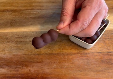 El snack de arándano y chocolate.