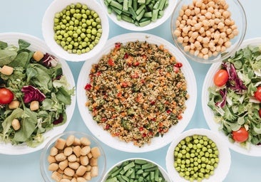 Alimentos ricos en proteína vegetal.