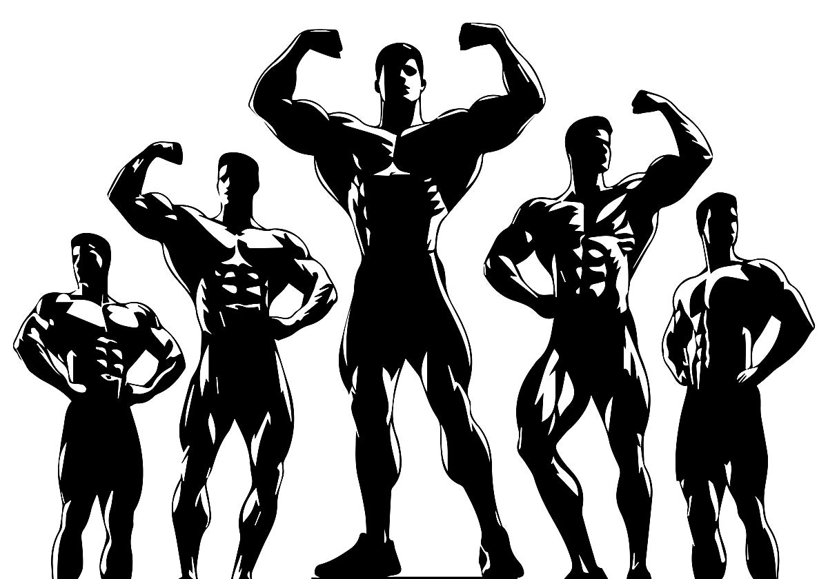 Dibujo de culturistas posando