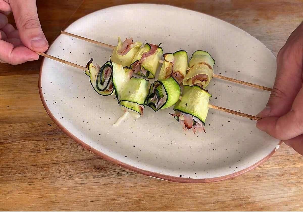 Brochetas de calabacín