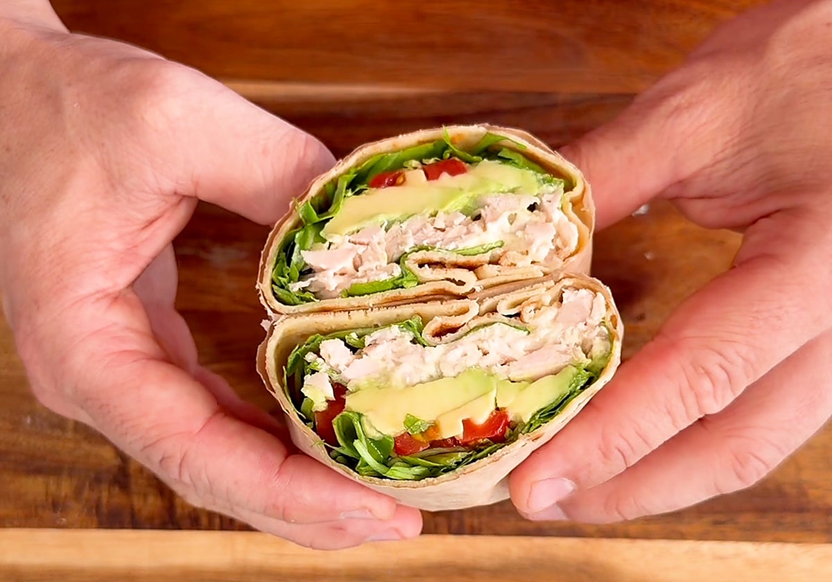 Wrap de atún y aguacate.