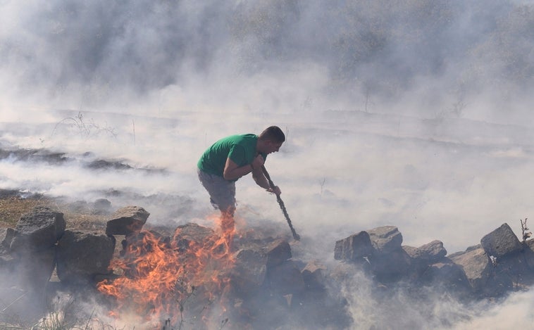 La lluvia da una tregua en los incendios del norte de España