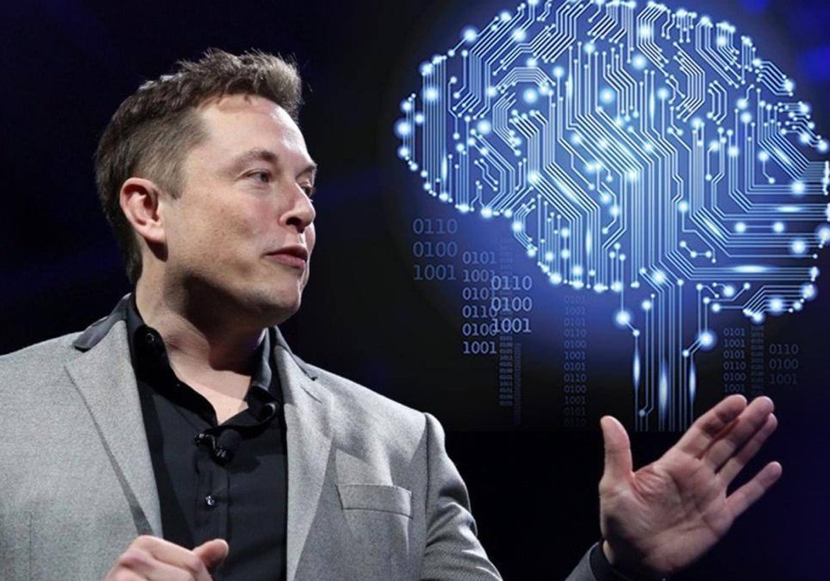 Elon Musk durante una presentación de Neuralink